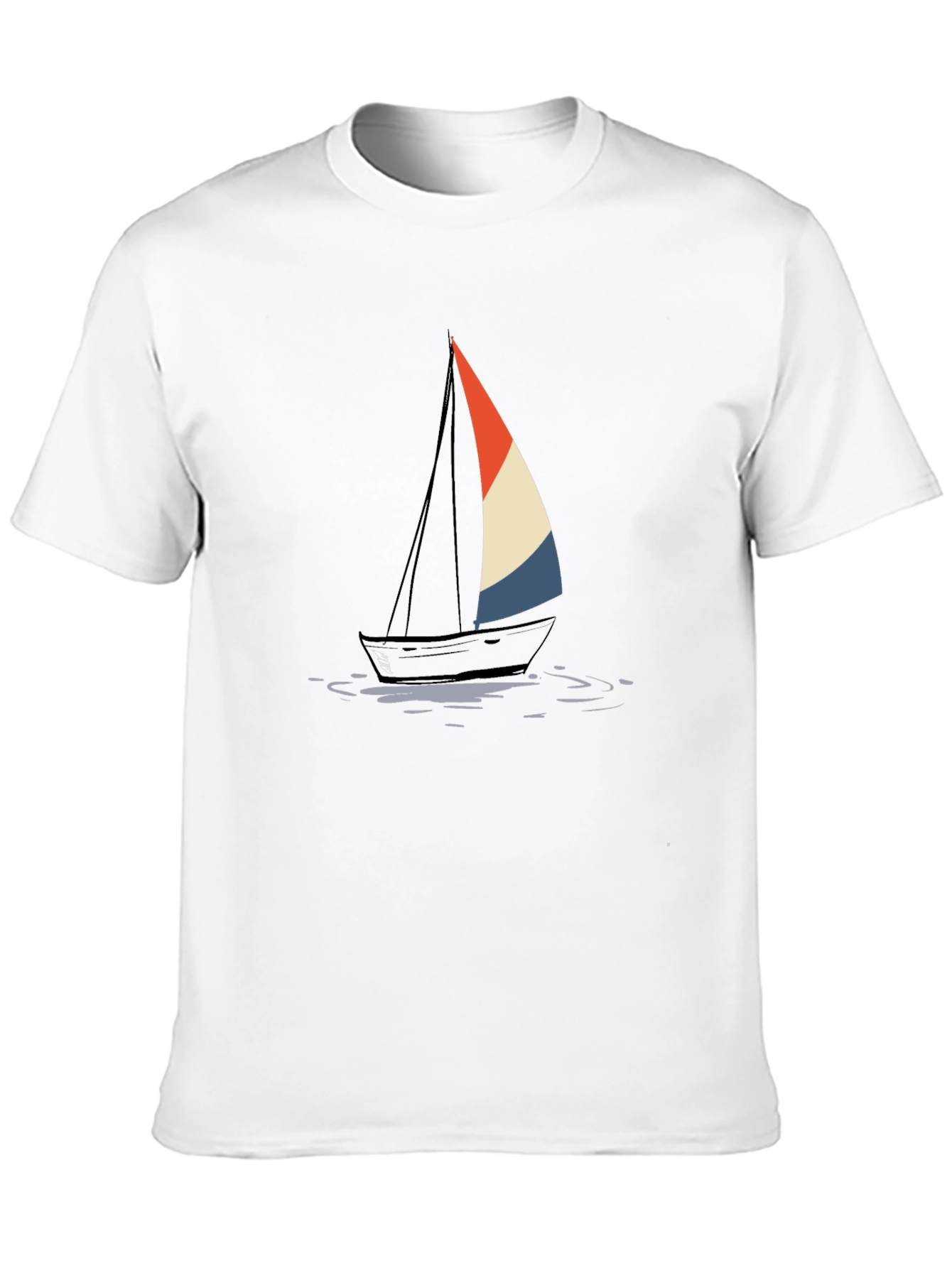 Sailboat Graphic Tee - Stylish Black Cotton T-Shirt