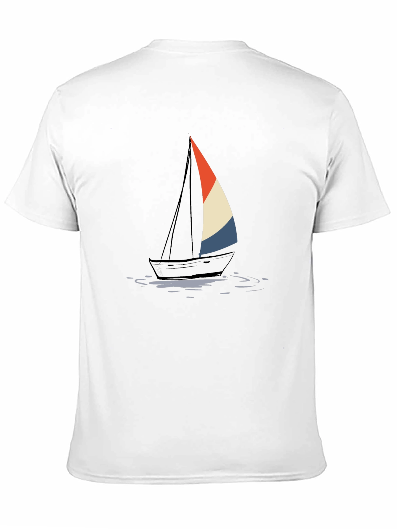 Sailboat Graphic Tee - Stylish Black Cotton T-Shirt