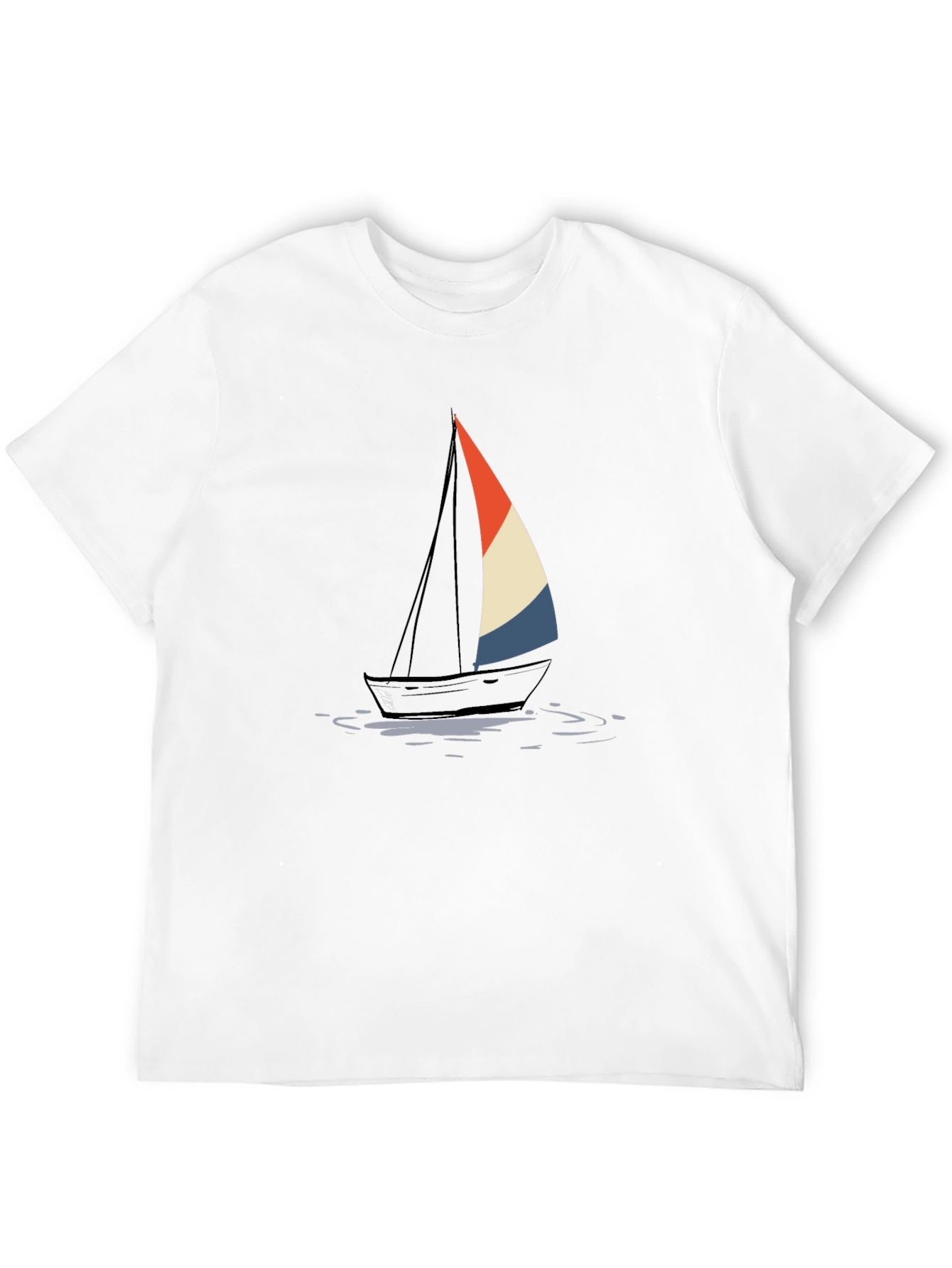 Sailboat Graphic Tee - Stylish Black Cotton T-Shirt