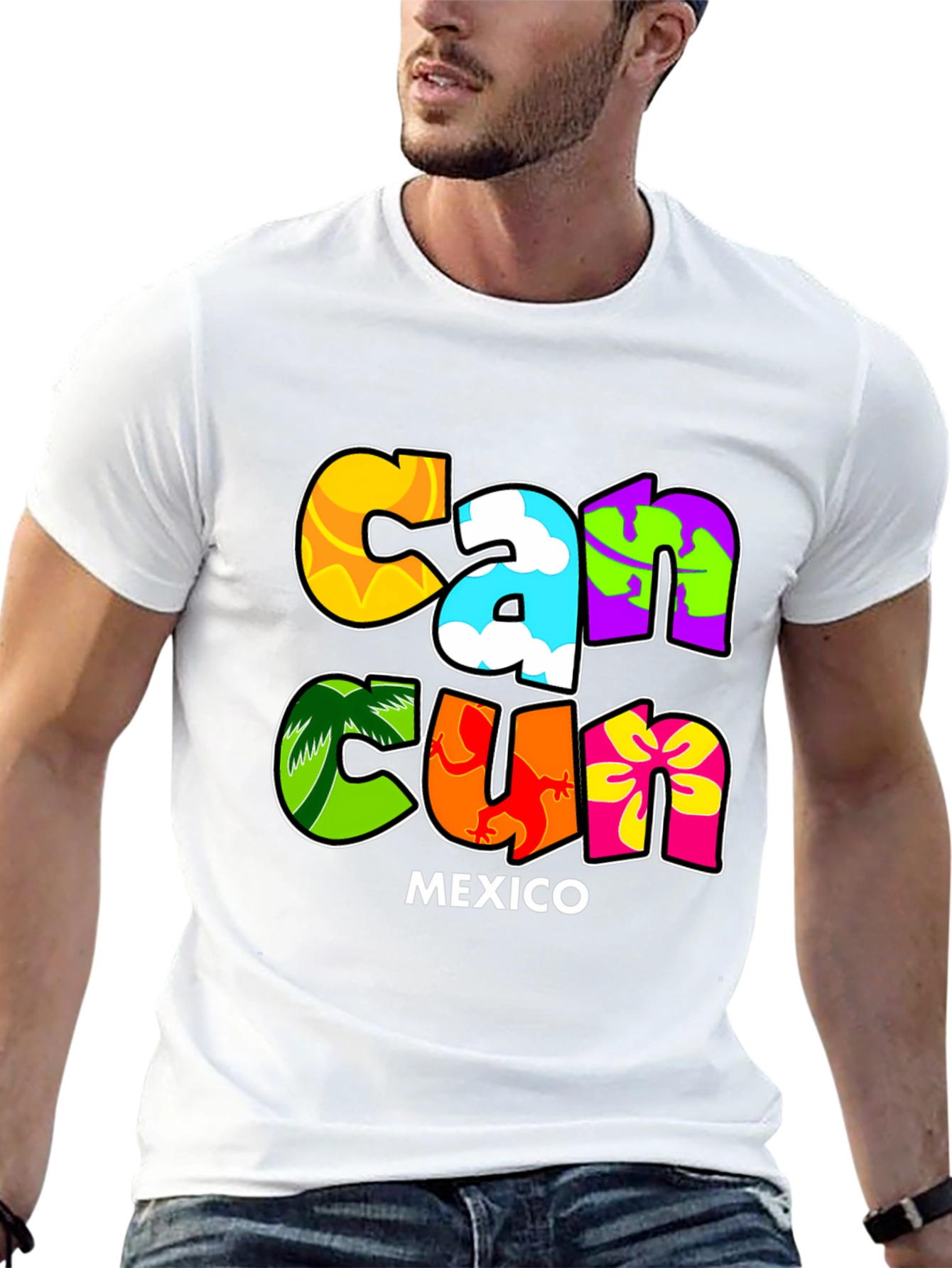 Cancun Mexico Graphic T-Shirt Vacation Souvenir Tee
