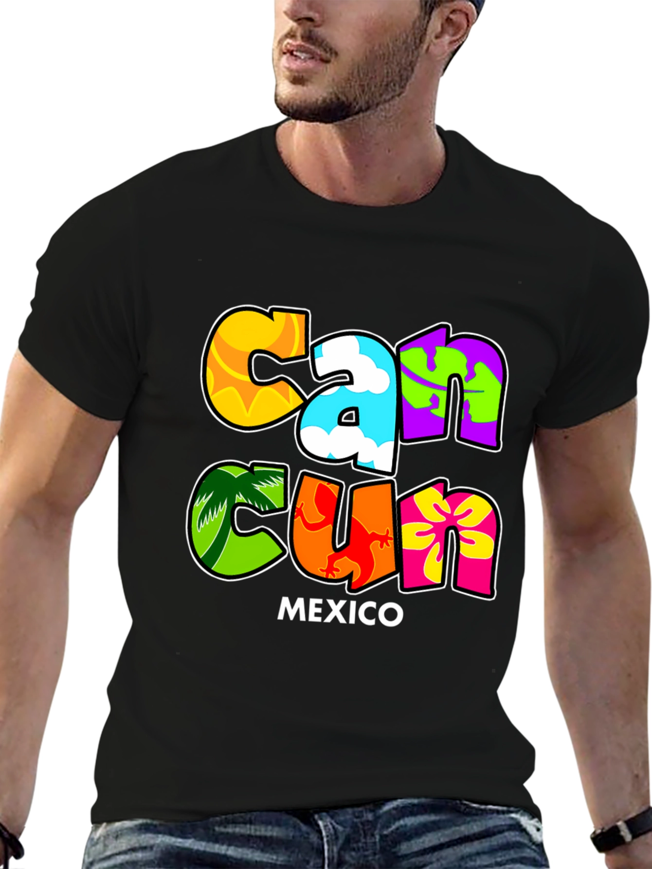 Cancun Mexico Graphic T-Shirt Vacation Souvenir Tee