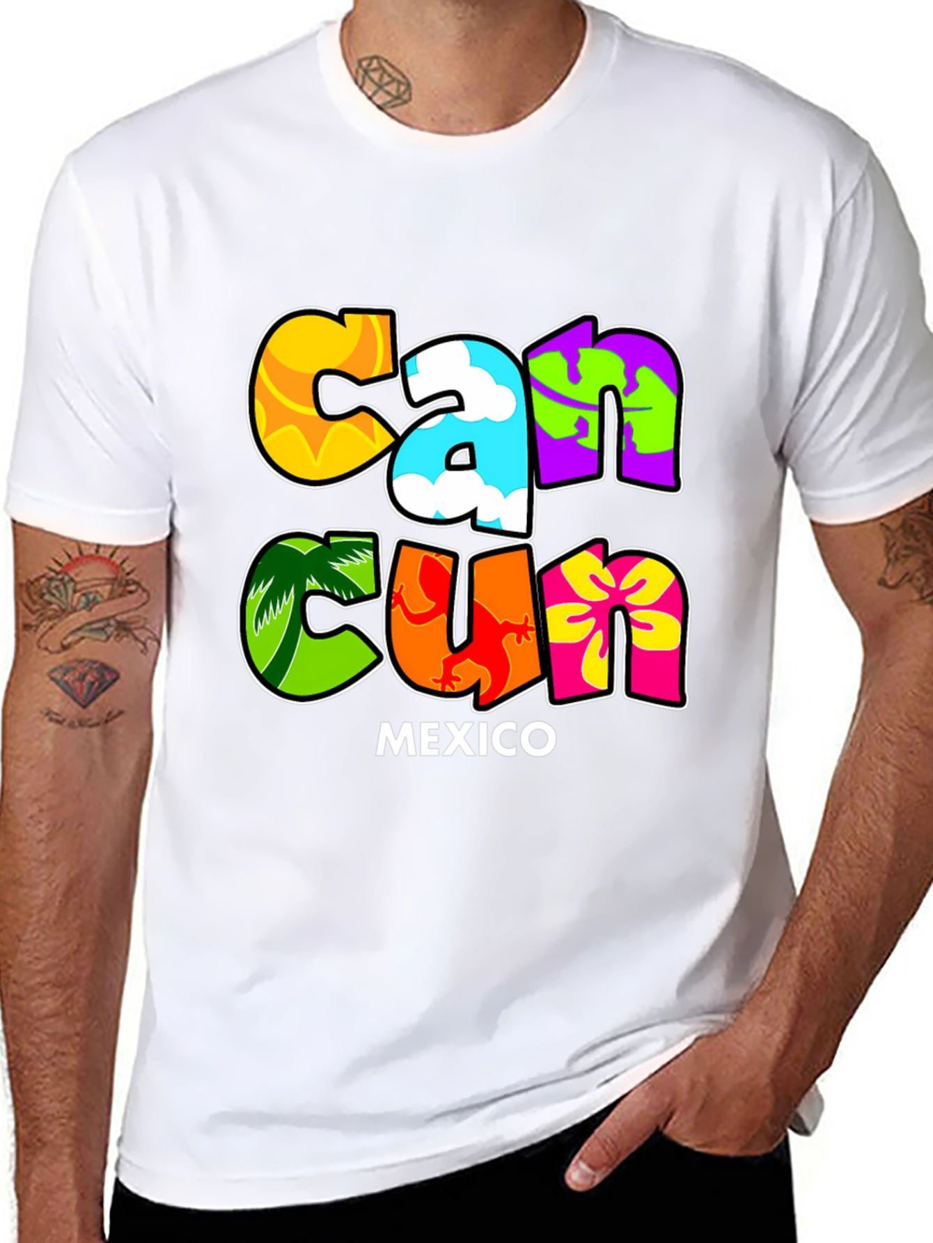Cancun Mexico Graphic T-Shirt Vacation Souvenir Tee