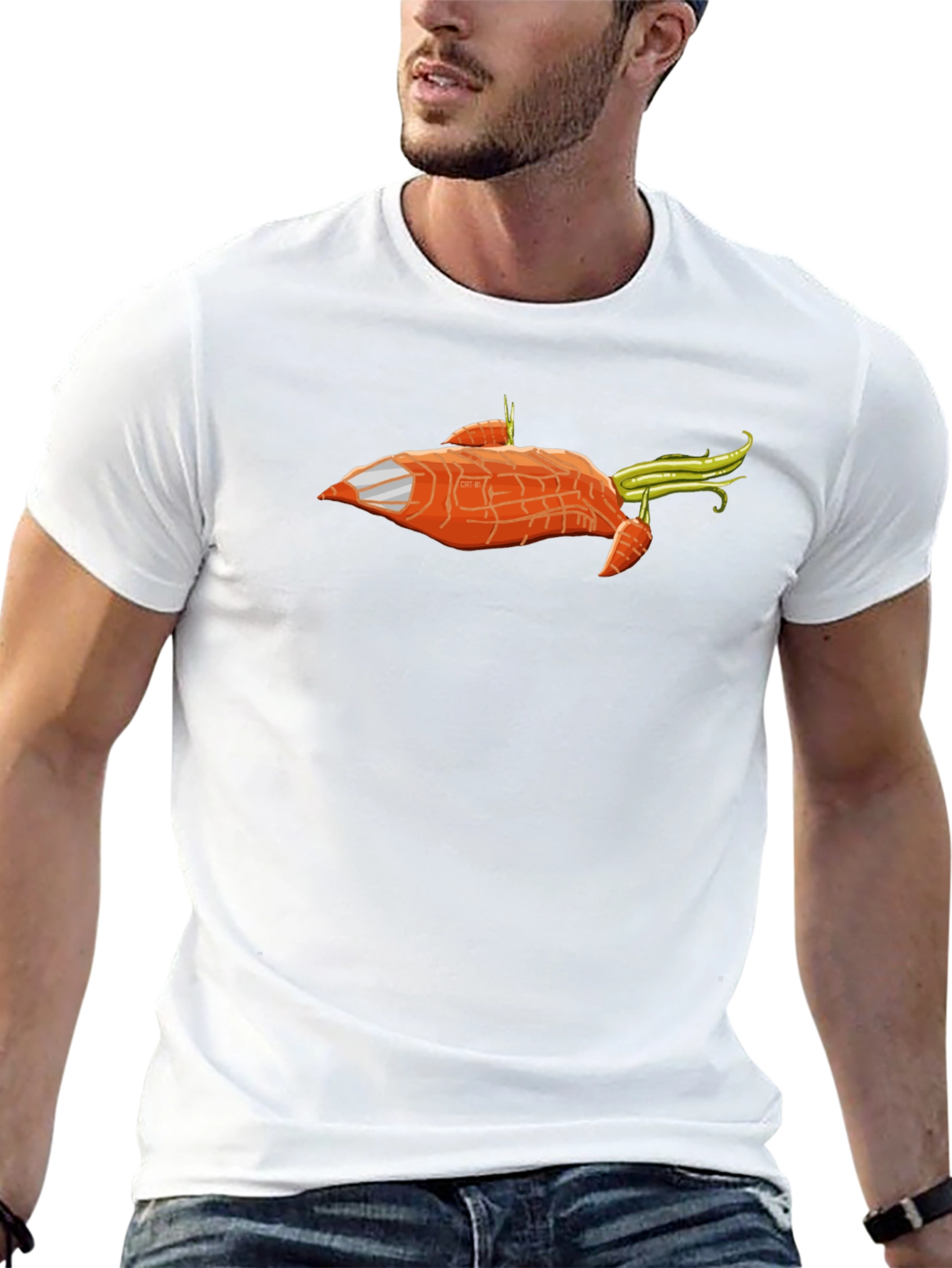 Carrot Spaceship T-Shirt - Funny Vegan Tee