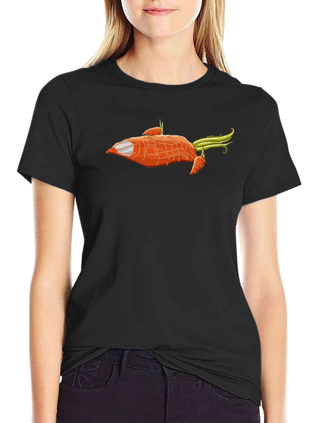 Carrot Spaceship T-Shirt - Funny Vegan Tee