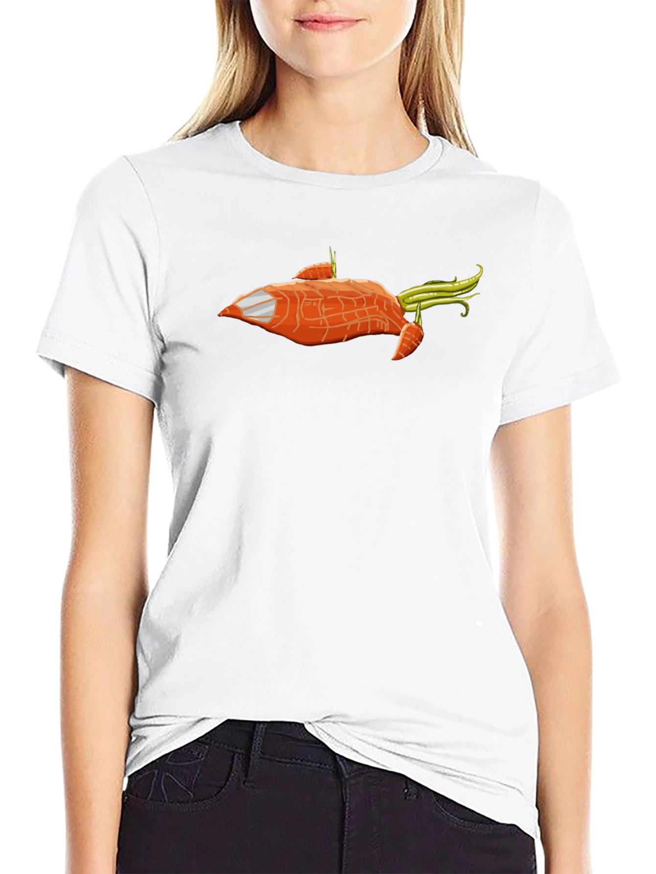 Carrot Spaceship T-Shirt - Funny Vegan Tee