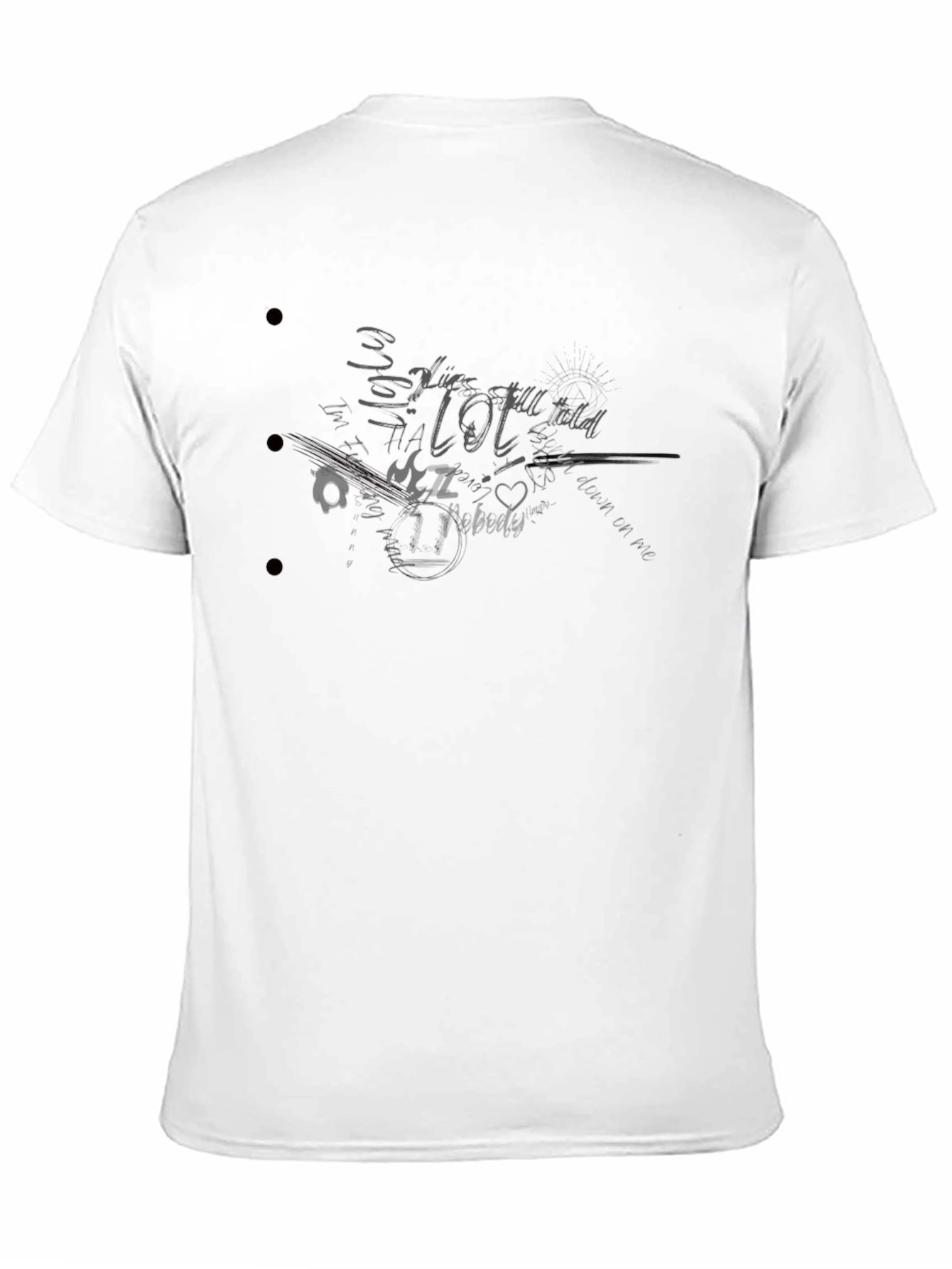 Edgy Graphic Print Black T-Shirt