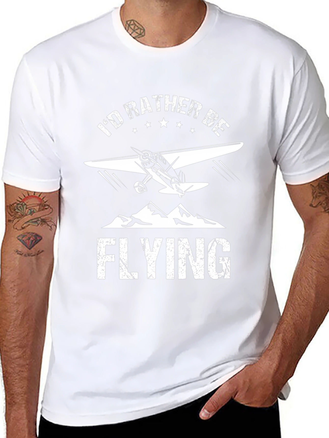 Id Rather Be Flying Airplane T-Shirt
