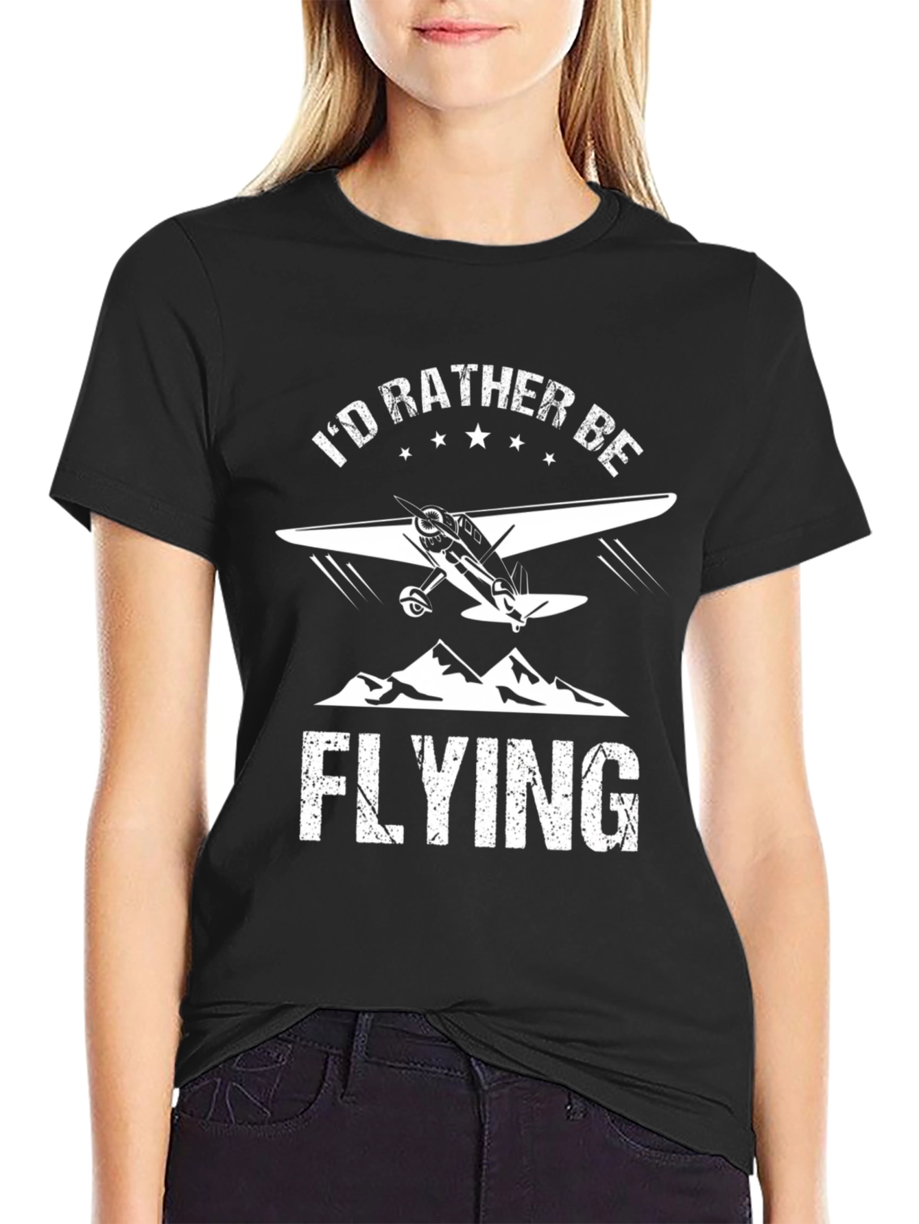 Id Rather Be Flying Airplane T-Shirt