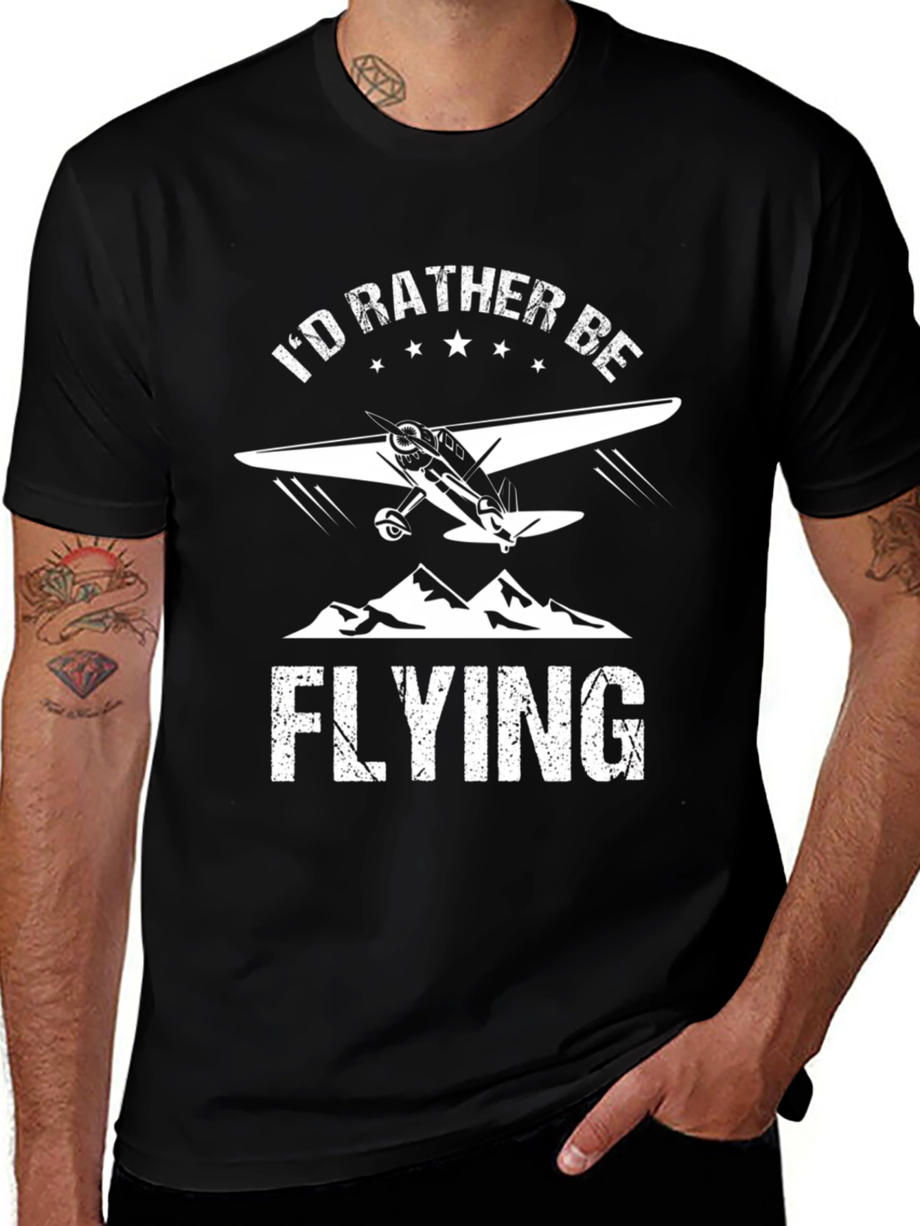 Id Rather Be Flying Airplane T-Shirt