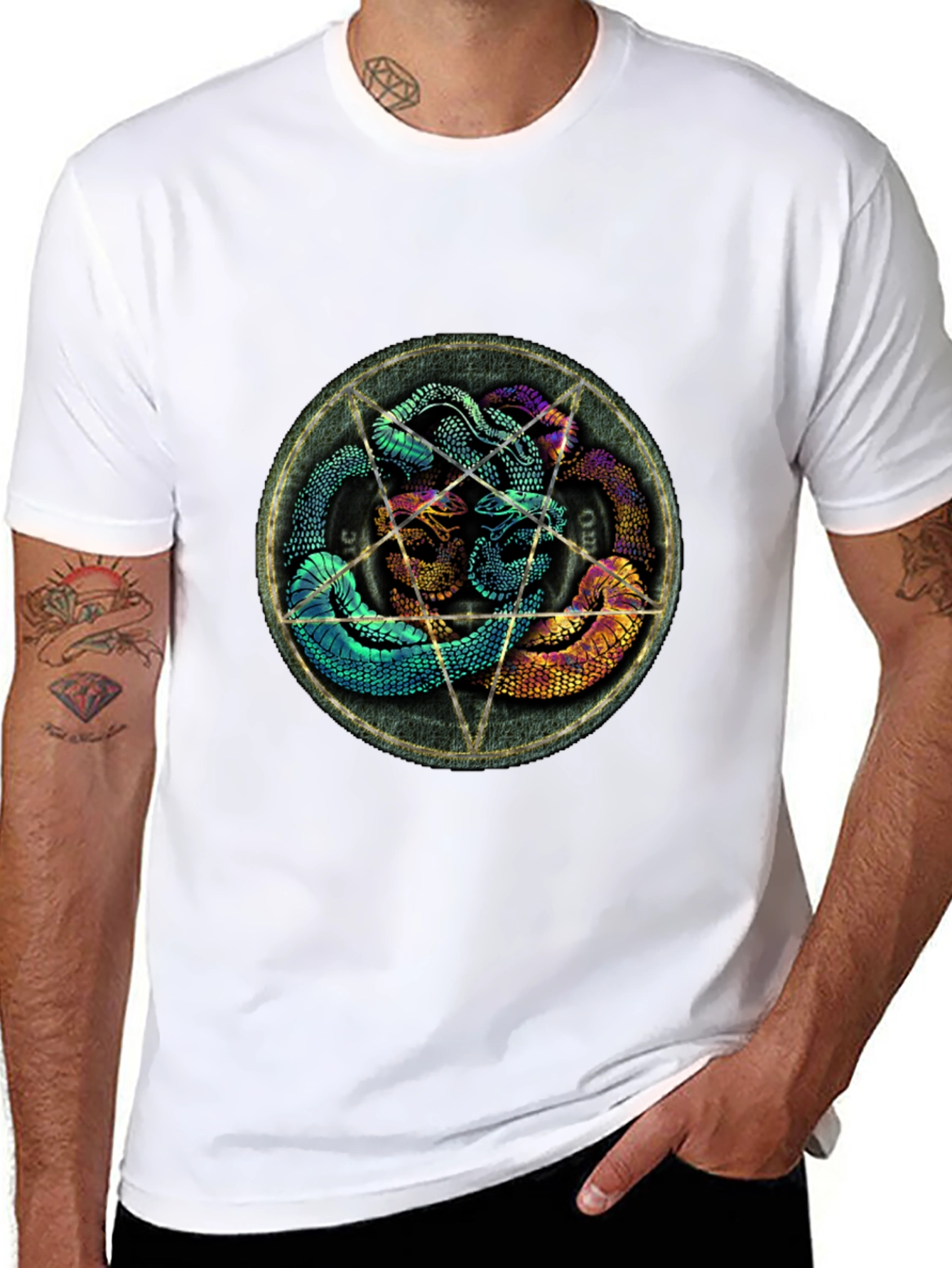 Serpent Circle T-Shirt - Mens Graphic Tee
