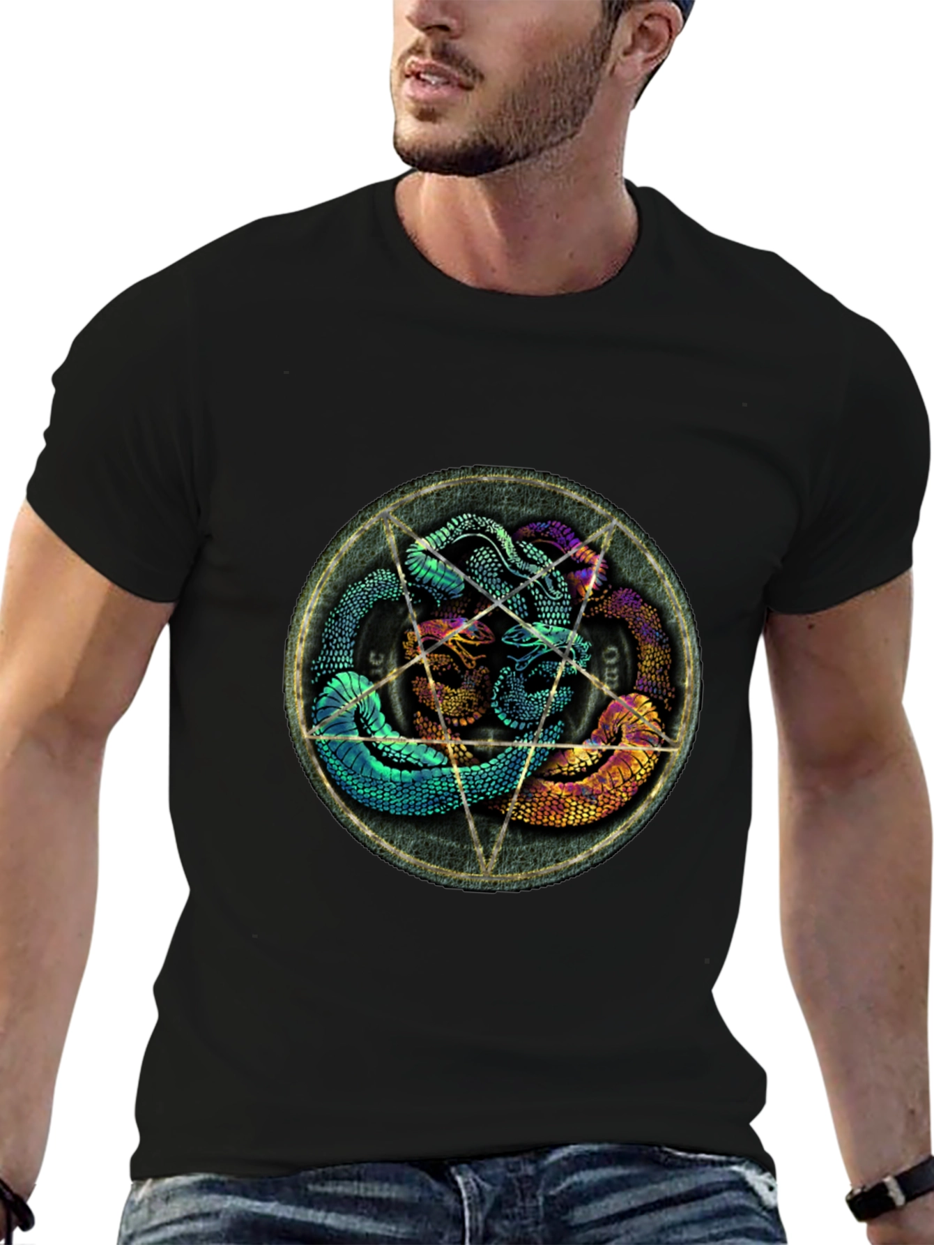 Serpent Circle T-Shirt - Mens Graphic Tee