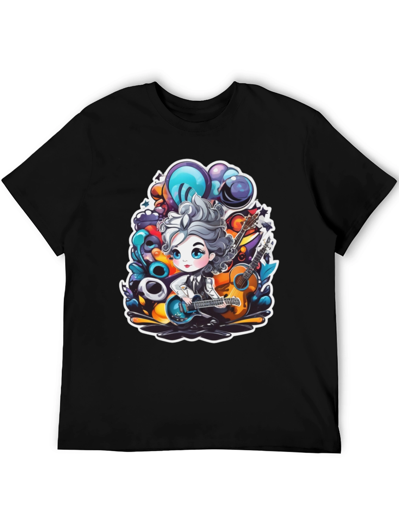 Cartoon Musician Graphic Tee