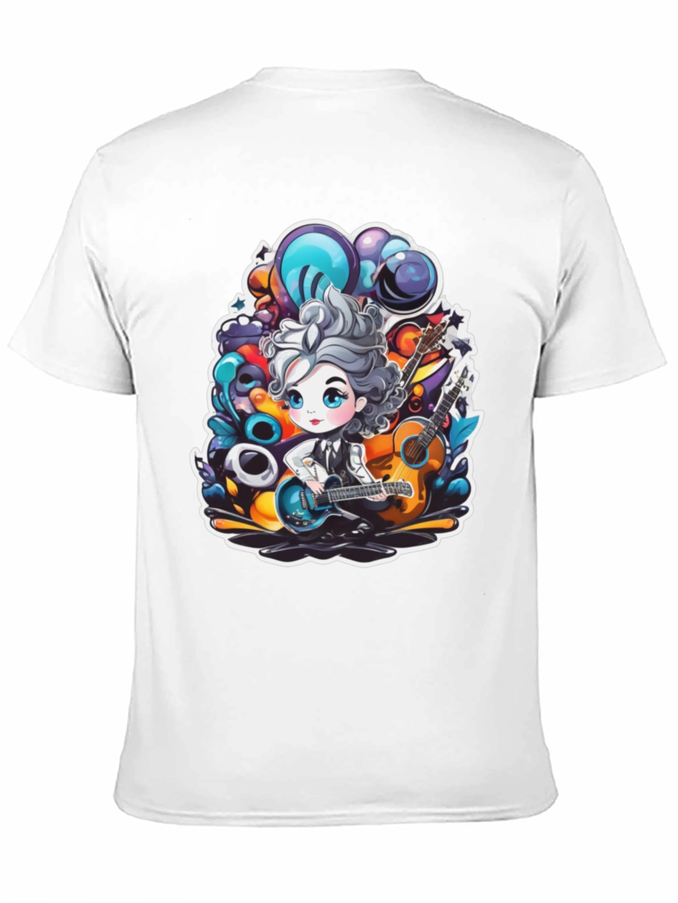 Cartoon Musician Graphic Tee
