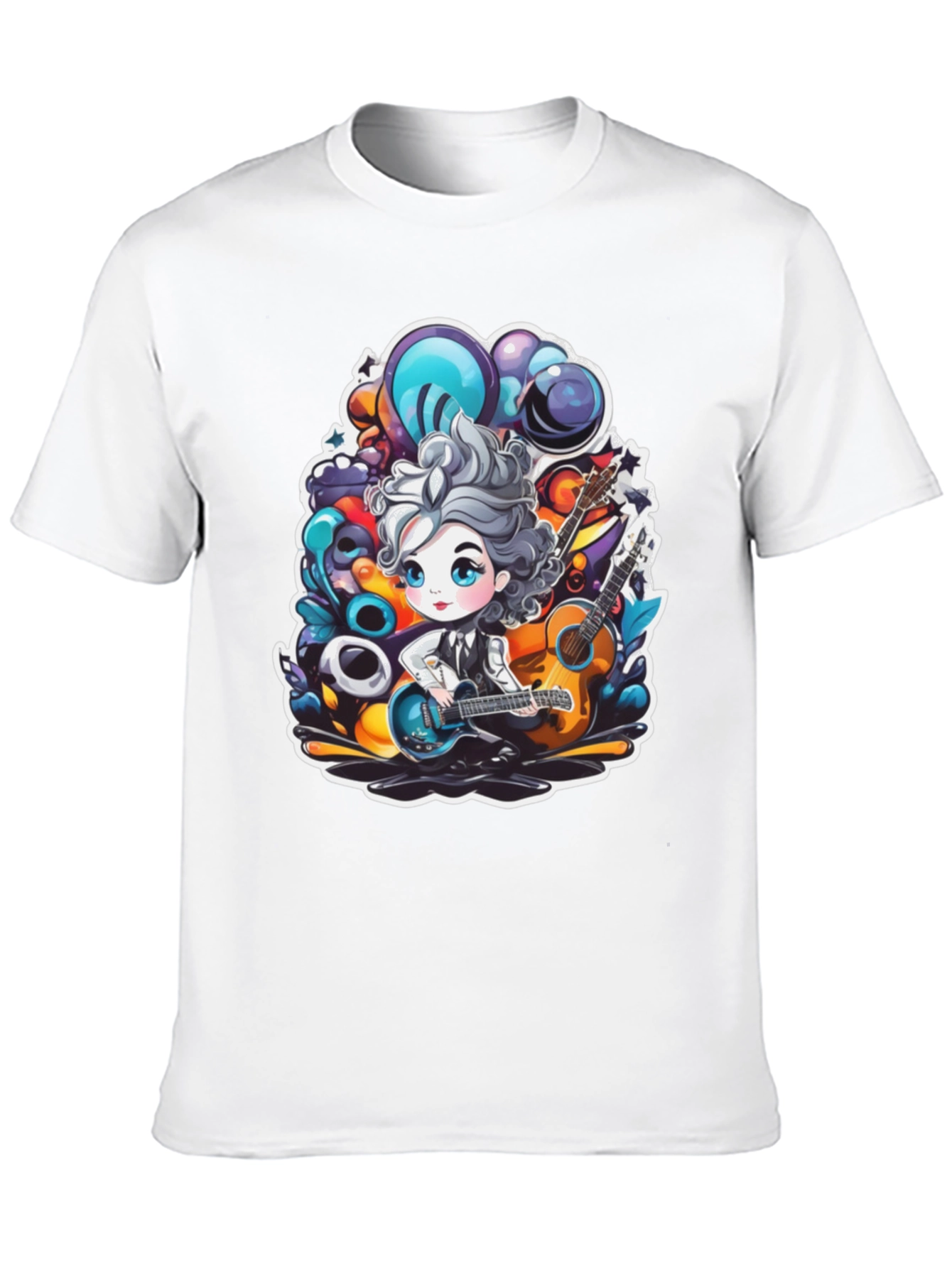 Cartoon Musician Graphic Tee