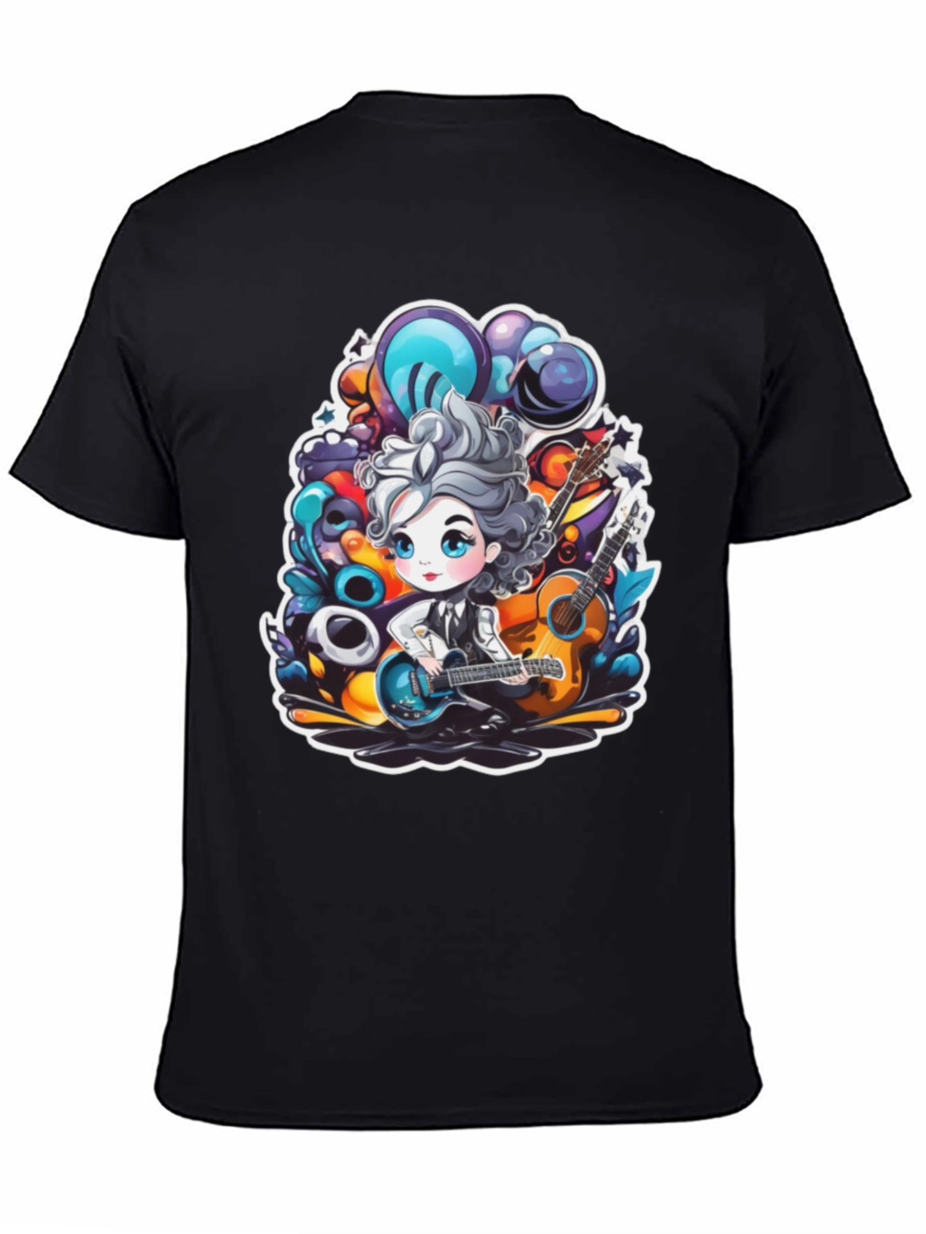 Cartoon Musician Graphic Tee