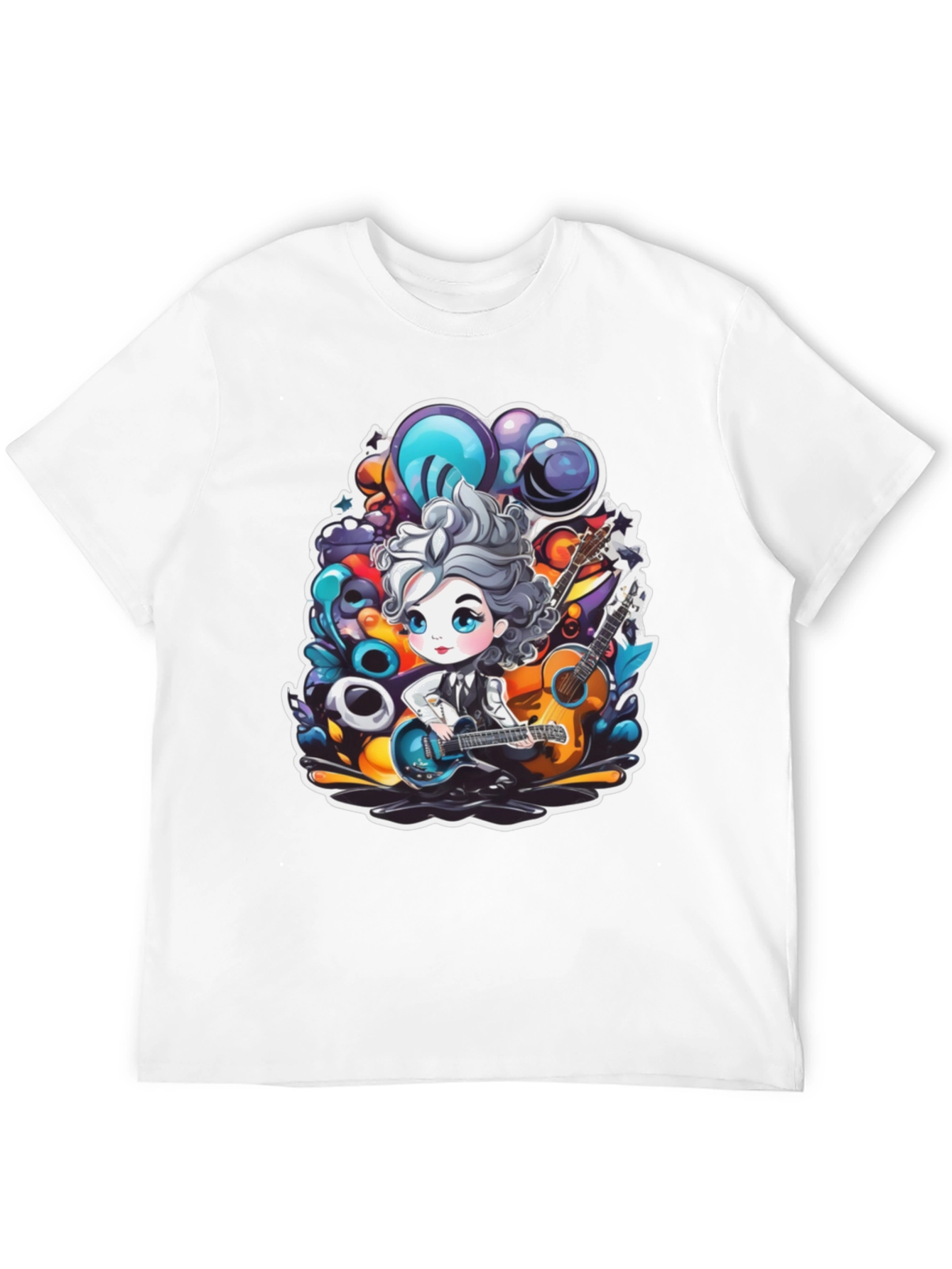 Cartoon Musician Graphic Tee