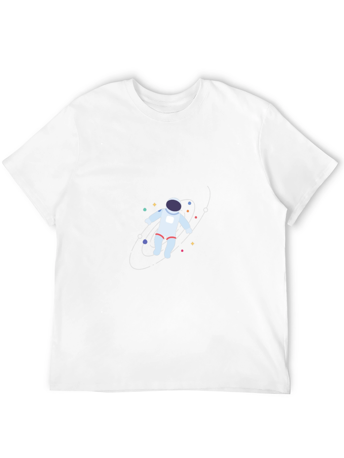 Astronaut in Space Black T-Shirt