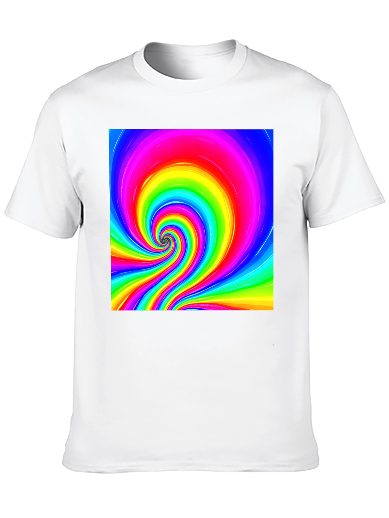 Vibrant Rainbow Spiral Graphic Tee