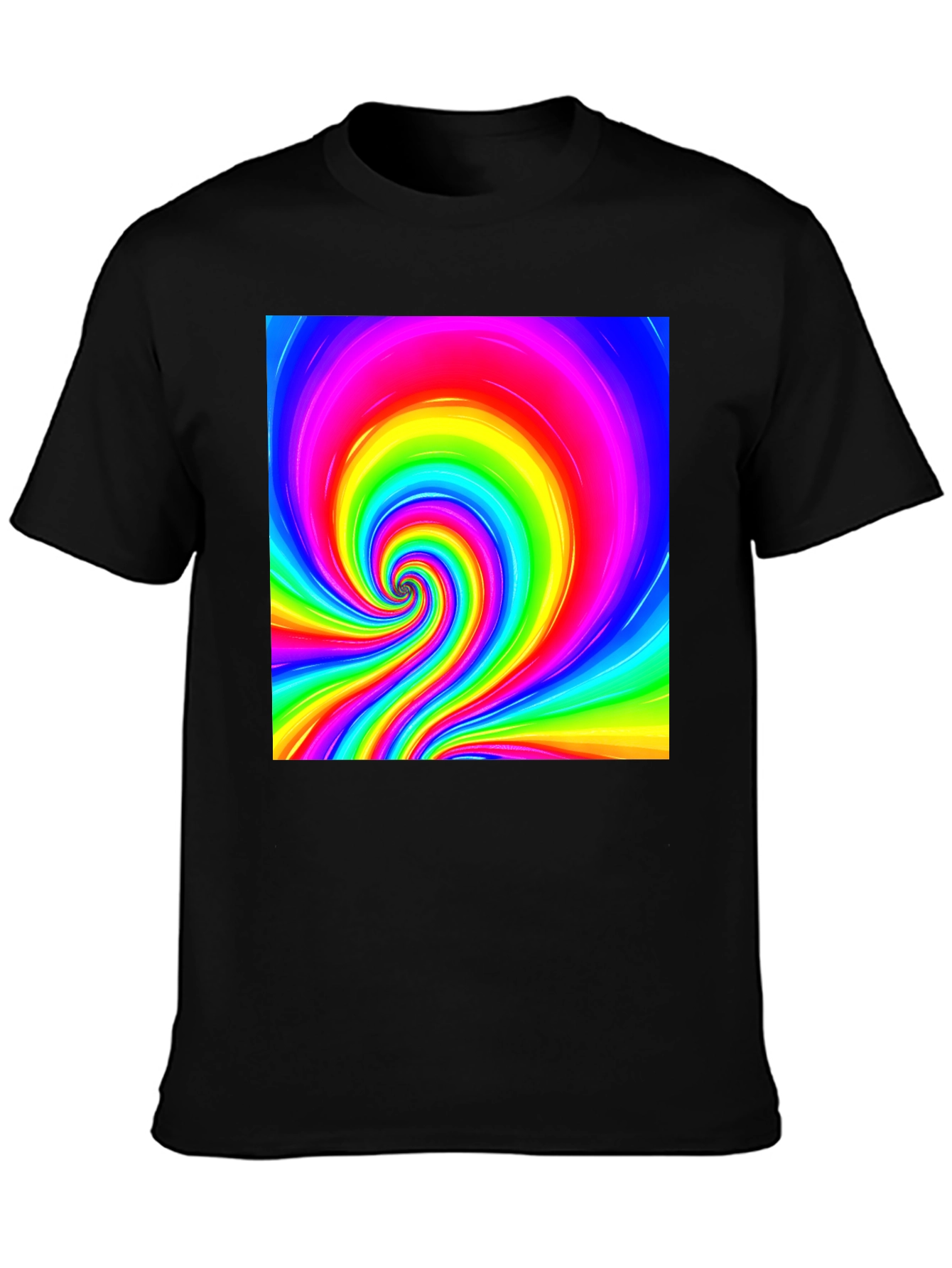 Vibrant Rainbow Spiral Graphic Tee
