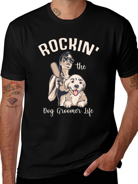Rockin Dog Groomer Life Tee - Black