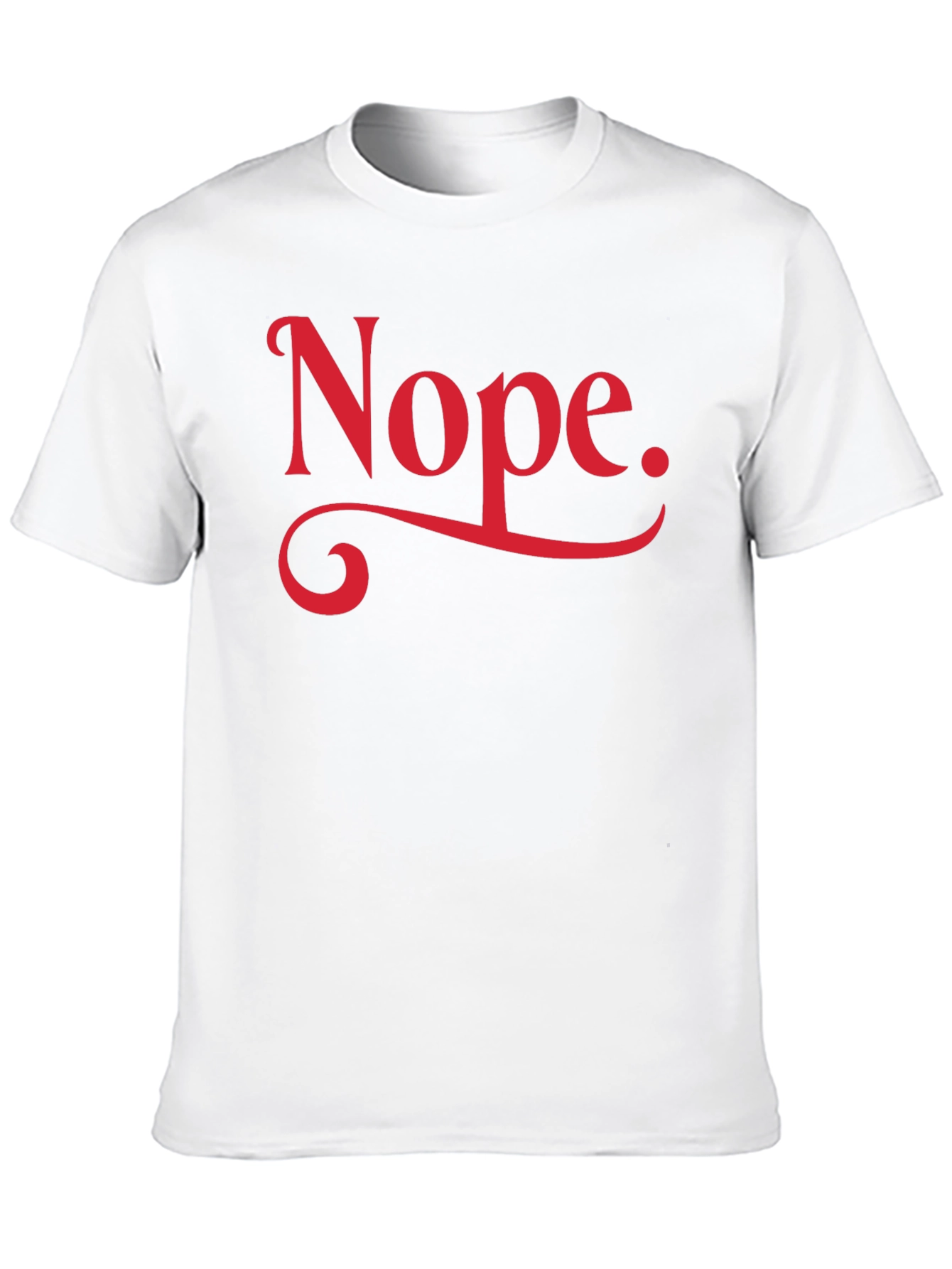 Nope Graphic Tee - Black Cotton Casual T-Shirt