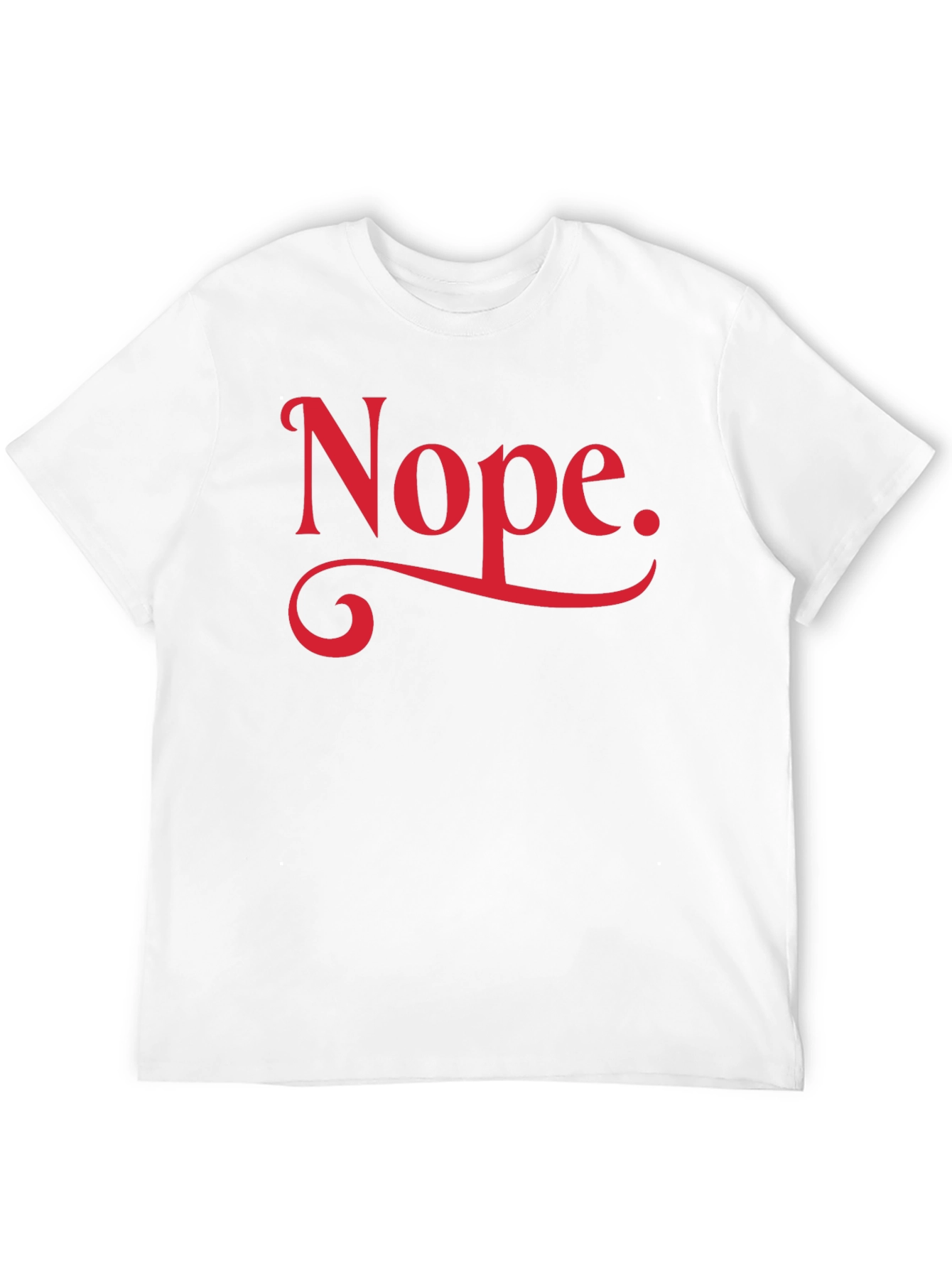 Nope Graphic Tee - Black Cotton Casual T-Shirt