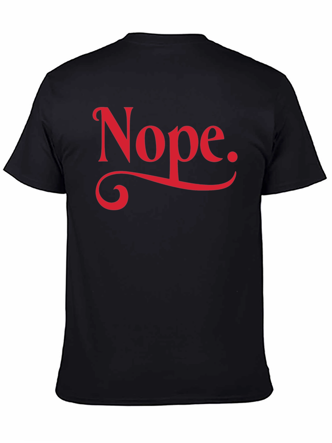 Nope Graphic Tee - Black Cotton Casual T-Shirt