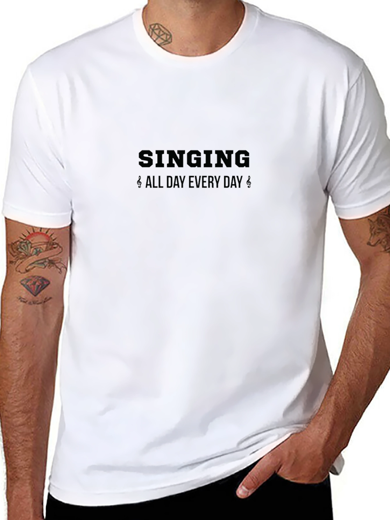 Singing All Day Everyday Black T-Shirt