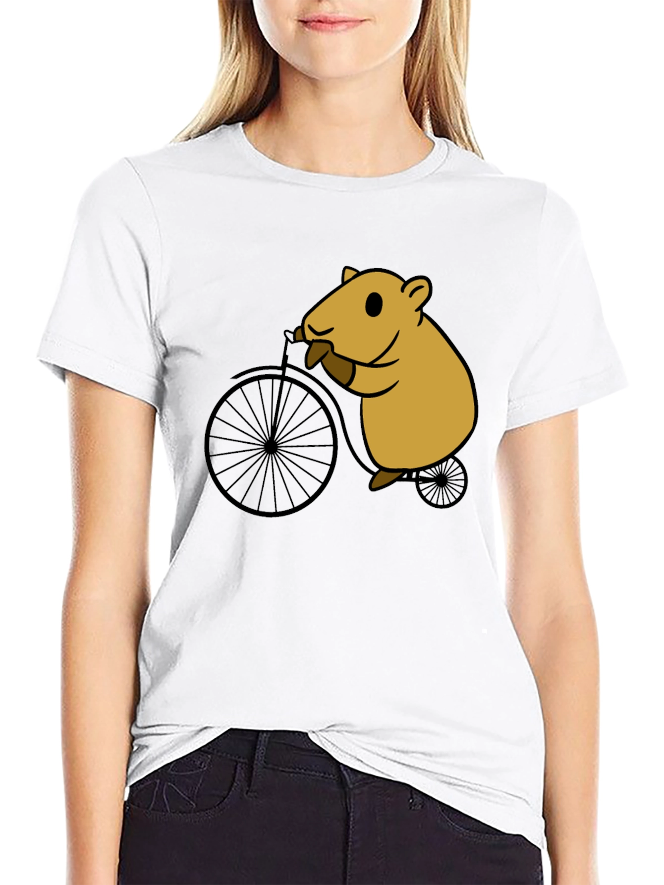 Hamster on Bike Graphic Tee - Unisex