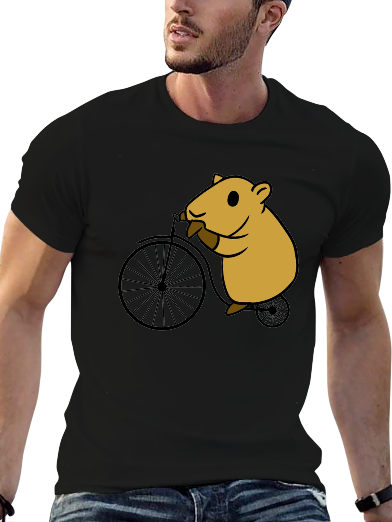 Hamster on Bike Graphic Tee - Unisex