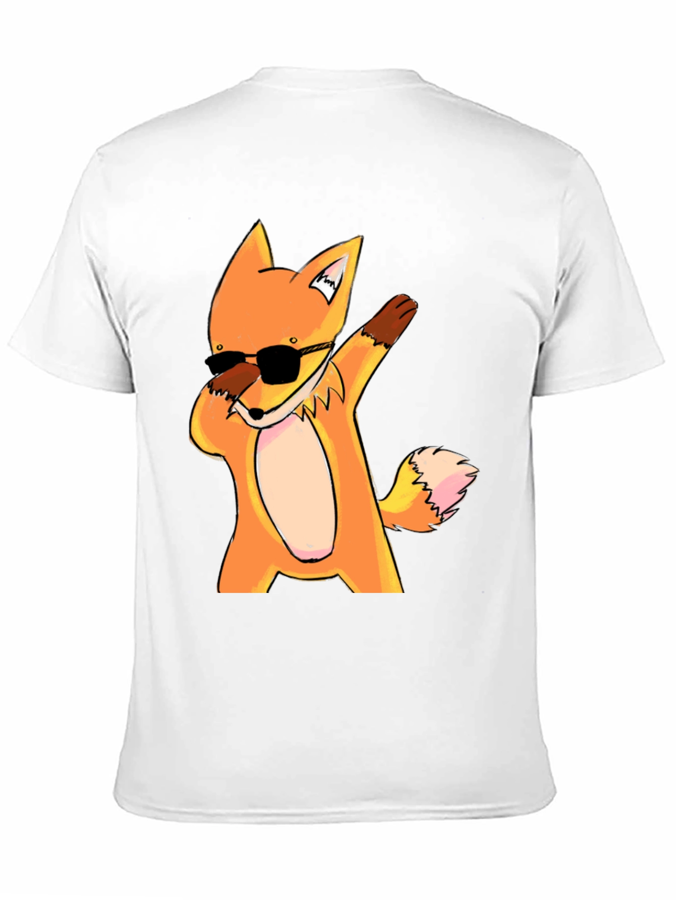 Dabbing Fox Graphic Tee - Trendy Black T-Shirt