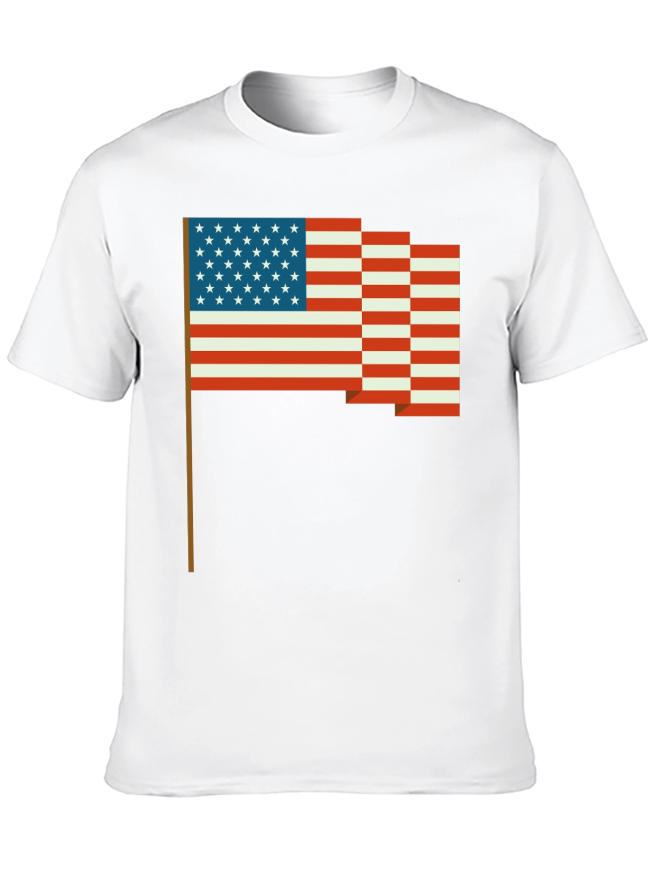 American Flag Pixel Art T-Shirt - Patriotic Style