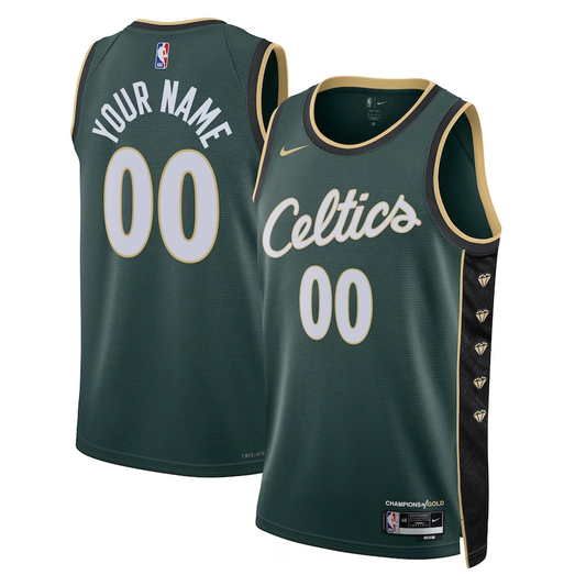 Men's Boston Celtics Kelly Green 2022/23 Swingman Custom Jerseys - City Edition