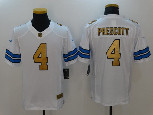 Men's Dallas Cowboys Dak Prescott #4 White Alternate Game Jerseys