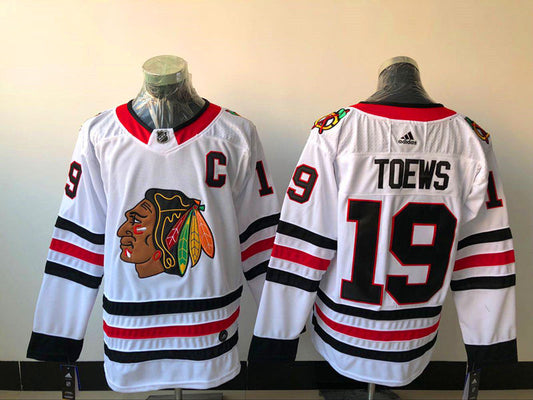 Men's Chicago Blackhawks Jonathan Toews #19 White Breakaway Player Jerseys