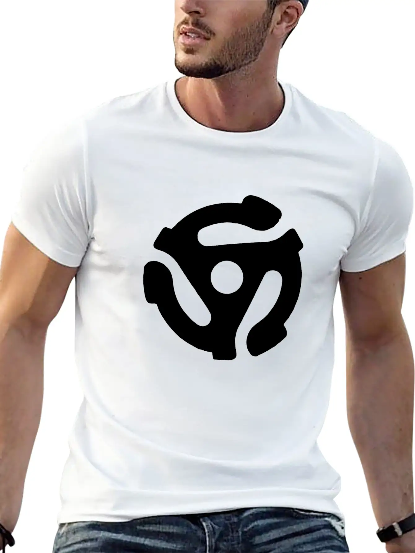 45 Record Adapter Music Instrument Basic Graphic T-Shirt – Daily Comfort In Soft Cotton