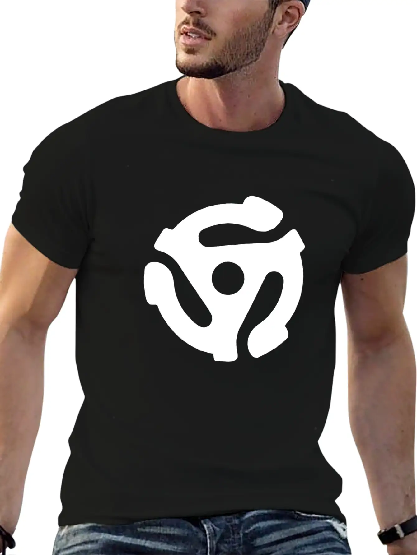 45 Record Adapter Music Instrument Basic Graphic T-Shirt – Daily Comfort In Soft Cotton