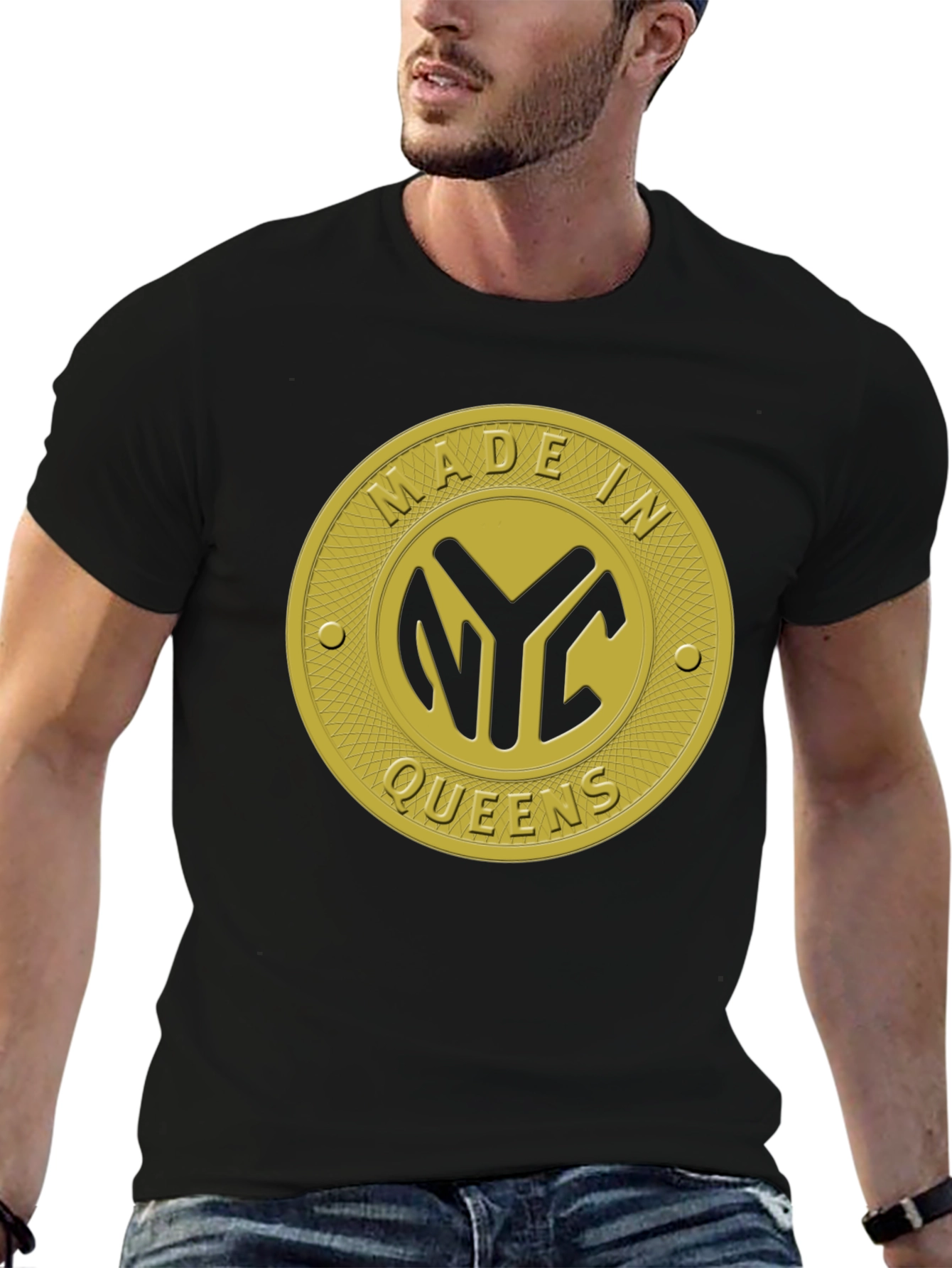 Made In NYC Queens Black T-Shirt