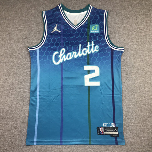 Men's Charlotte Hornets LaMelo Ball Blue Swingman Player Jerseys - City Edition