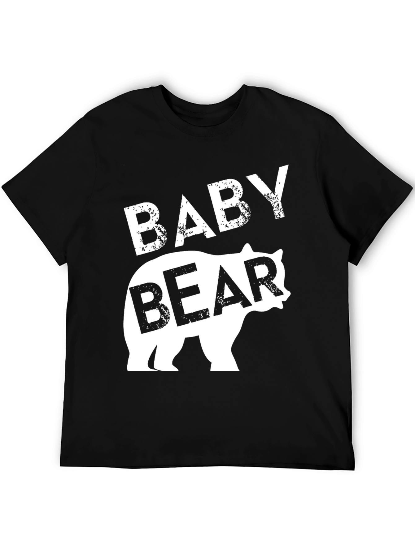 Baby Bear Graphic Tee - Black Cotton T-Shirt