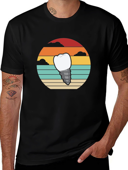 Retro Dental Implant T-Shirt - Dentist Apparel