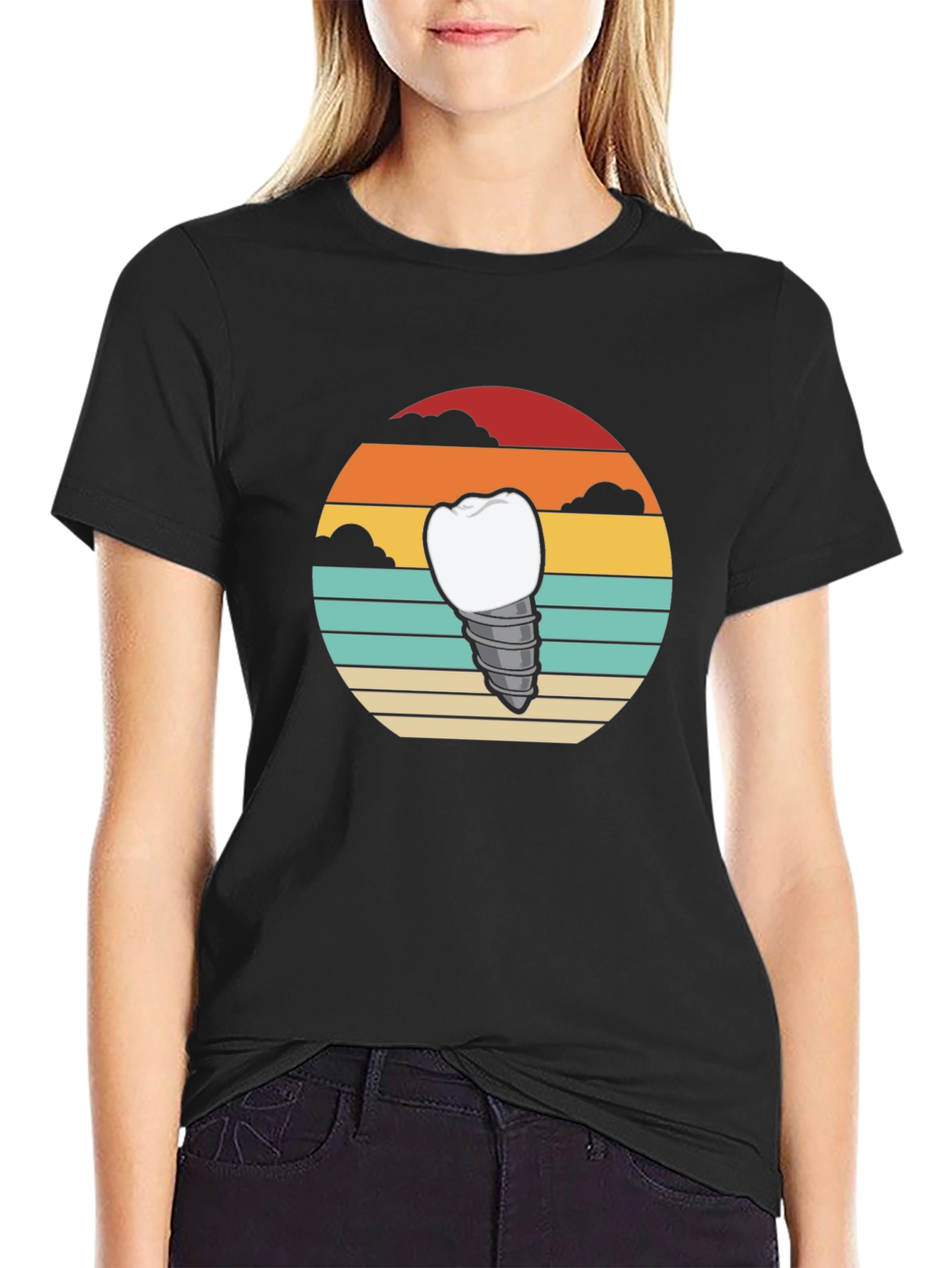 Retro Dental Implant T-Shirt - Dentist Apparel