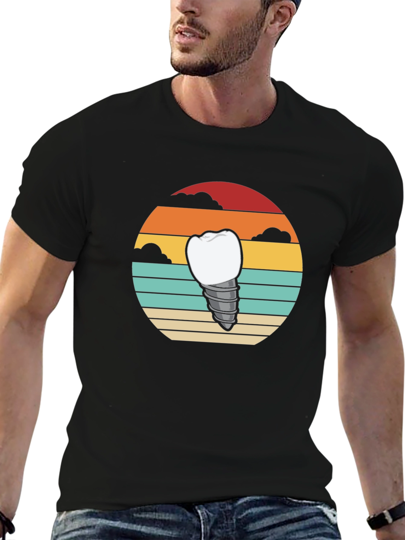 Retro Dental Implant T-Shirt - Dentist Apparel