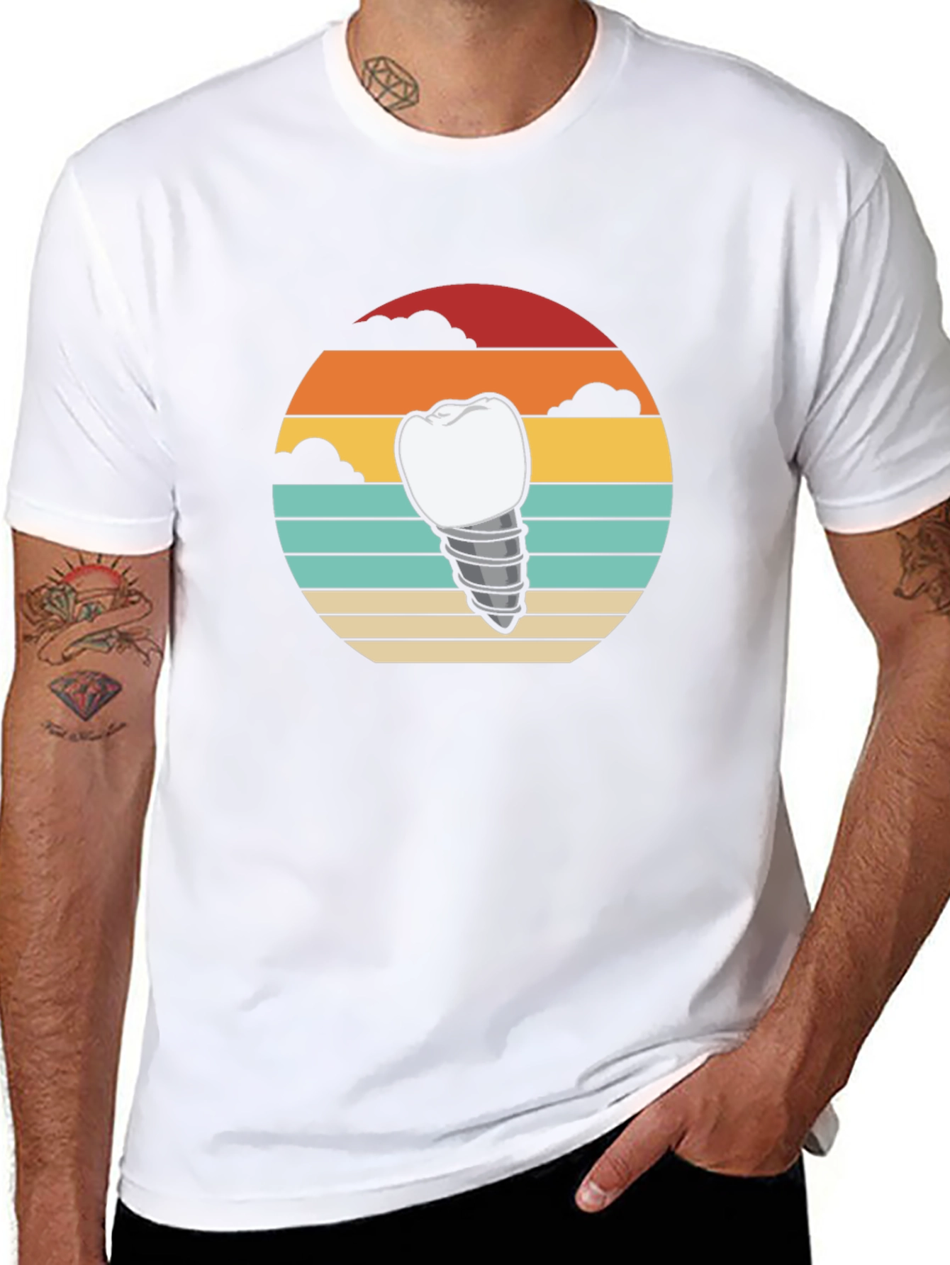 Retro Dental Implant T-Shirt - Dentist Apparel