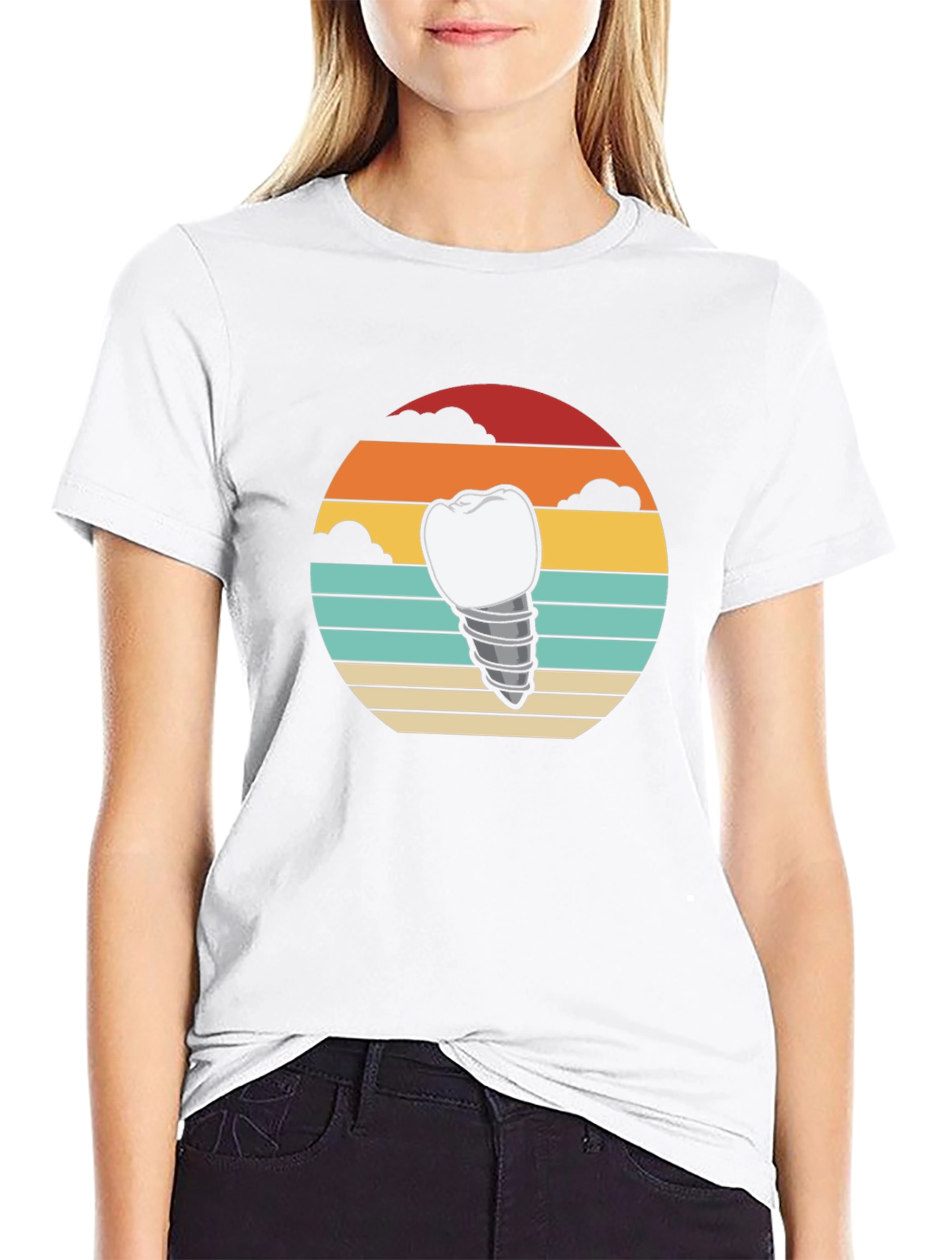 Retro Dental Implant T-Shirt - Dentist Apparel