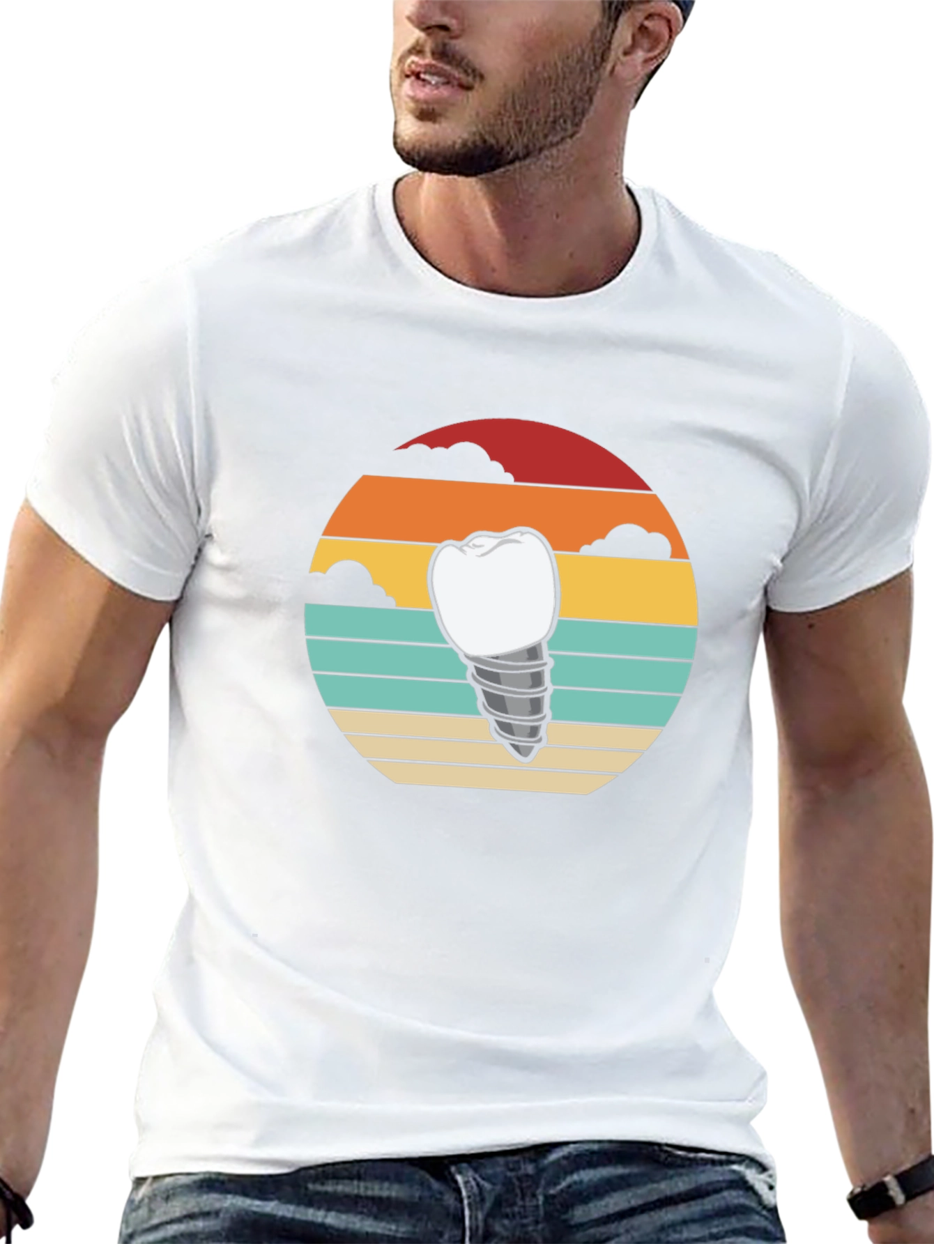 Retro Dental Implant T-Shirt - Dentist Apparel