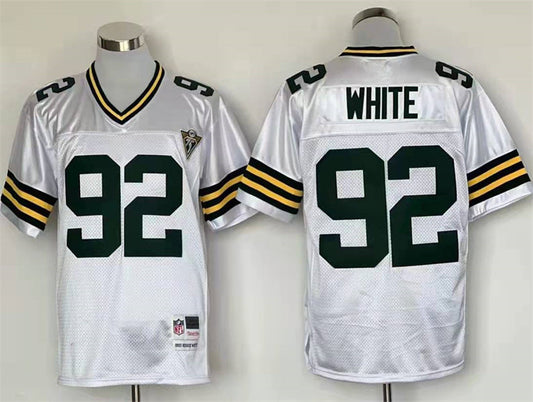 Men's Green Bay Packers Reggie White Mitchell & Ness White Legacy Replica Player Jerseys