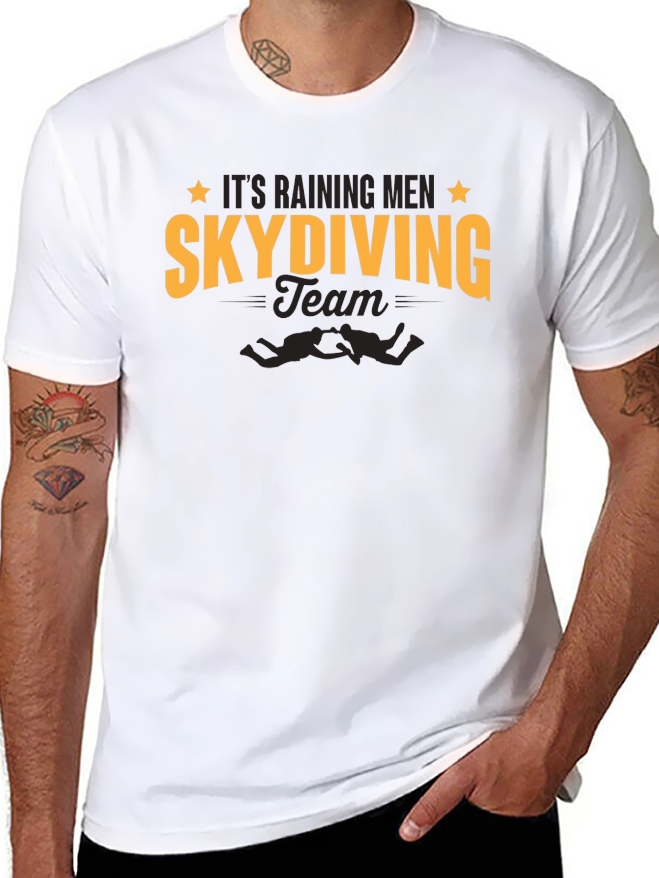 Skydiving Team T-Shirt - Its Raining Men Design