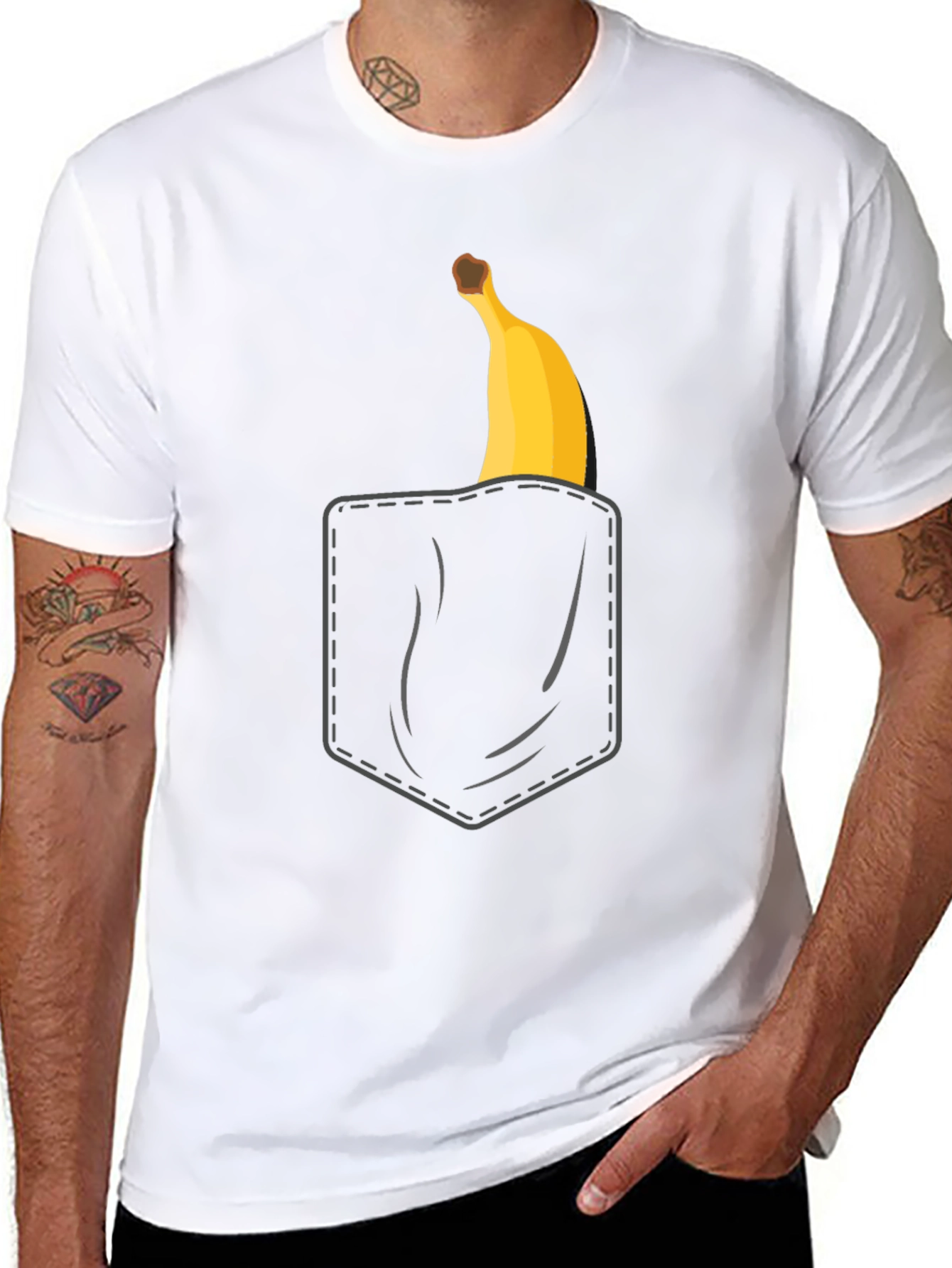 Banana Pocket T-Shirt - Quirky Graphic Tee