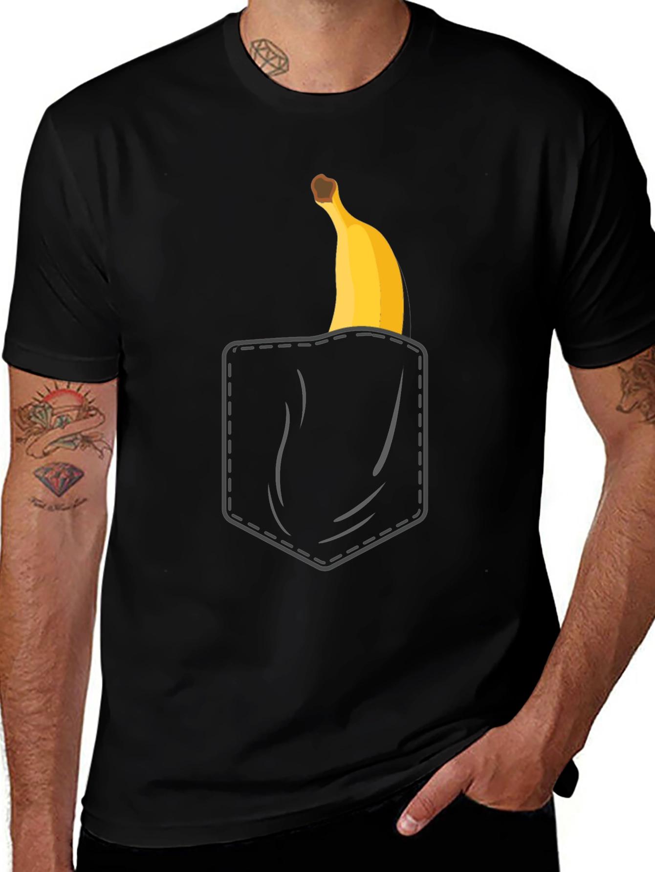 Banana Pocket T-Shirt - Quirky Graphic Tee